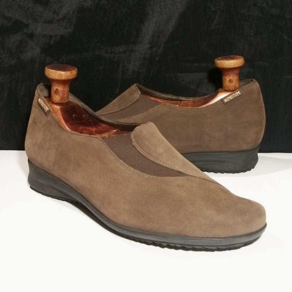 MEPHISTO FIGURA BROWN BUCKSOFT LEATHER AIR JET COMFORT LOAFERS 8M BNWOT $260